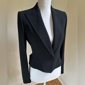 MaxMara Black Jacket Blazer Peplum size 8